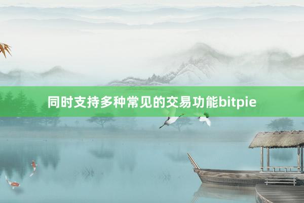 同时支持多种常见的交易功能bitpie