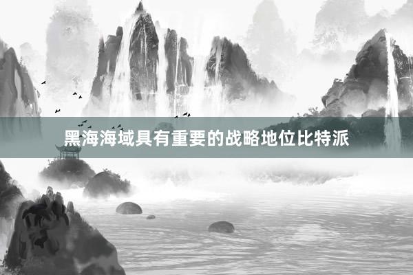 黑海海域具有重要的战略地位比特派