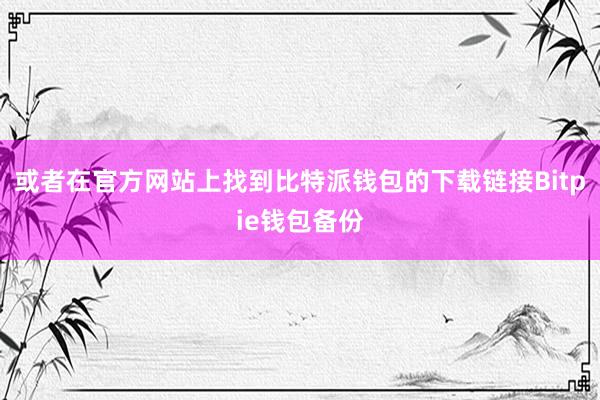 或者在官方网站上找到比特派钱包的下载链接Bitpie钱包备份