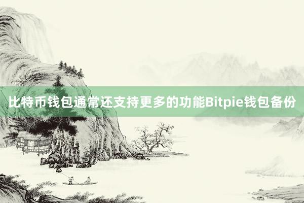 比特币钱包通常还支持更多的功能Bitpie钱包备份