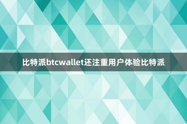 比特派btcwallet还注重用户体验比特派