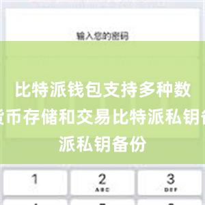 比特派钱包支持多种数字货币存储和交易比特派私钥备份