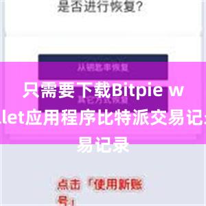 只需要下载Bitpie wallet应用程序比特派交易记录