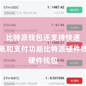 比特派钱包还支持快速转账和支付功能比特派硬件钱包