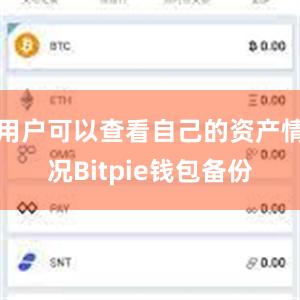 用户可以查看自己的资产情况Bitpie钱包备份